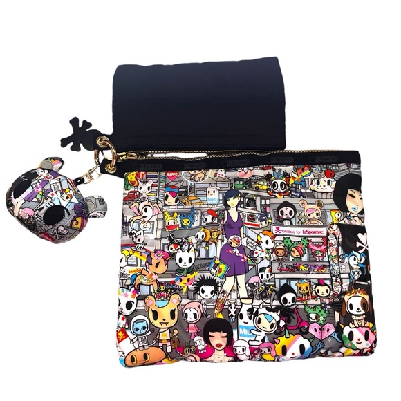 LeSportSac x Tokidoki Limited Print Pouch Set - Picture 2 of 6